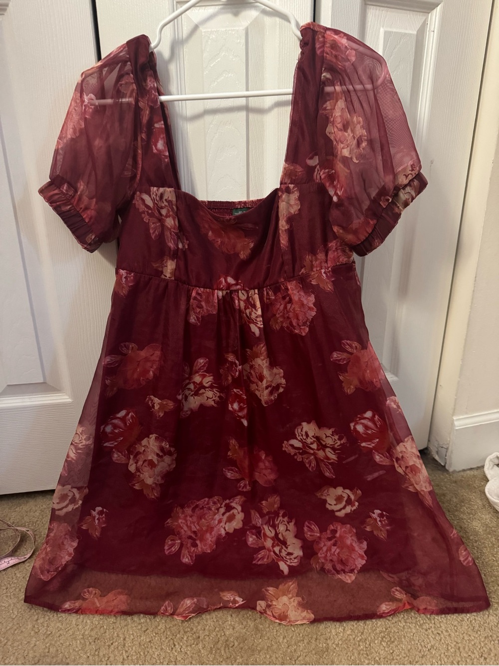 wild fable Wine Red Smocked Tube Top